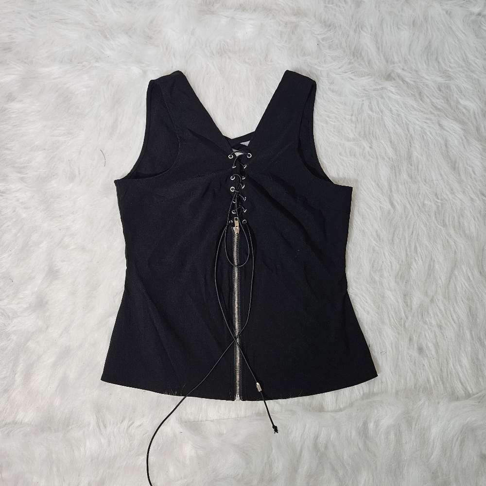 Oh Yes Black Lace-Up Women's Top